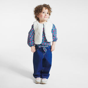 Beebitüdrukute kahtepidi kantav vest, valge