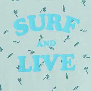 Poiste mustriline maikasärk SURF AND LIVE, Azure sinine