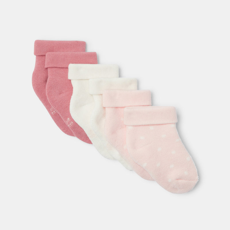 Imikute froteesokid, 3-pakk, roosa