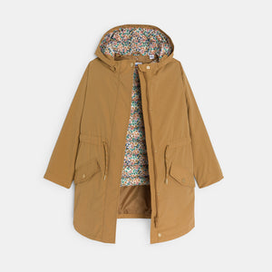 Tüdrukute kevadparka + vest, kaneelibeež