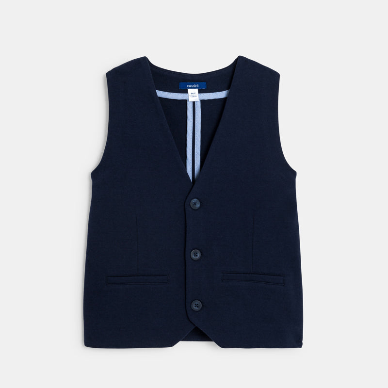 Poiste pidulik nööpidega vest, tumesinine