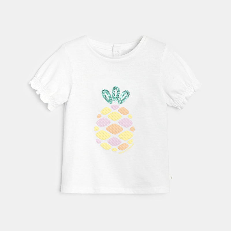 Beebitüdrukute ananassimotiiviga T-särk