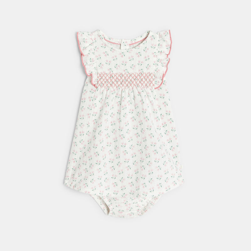 Beebitüdrukute pidulik lilleline kleit + bloomerid