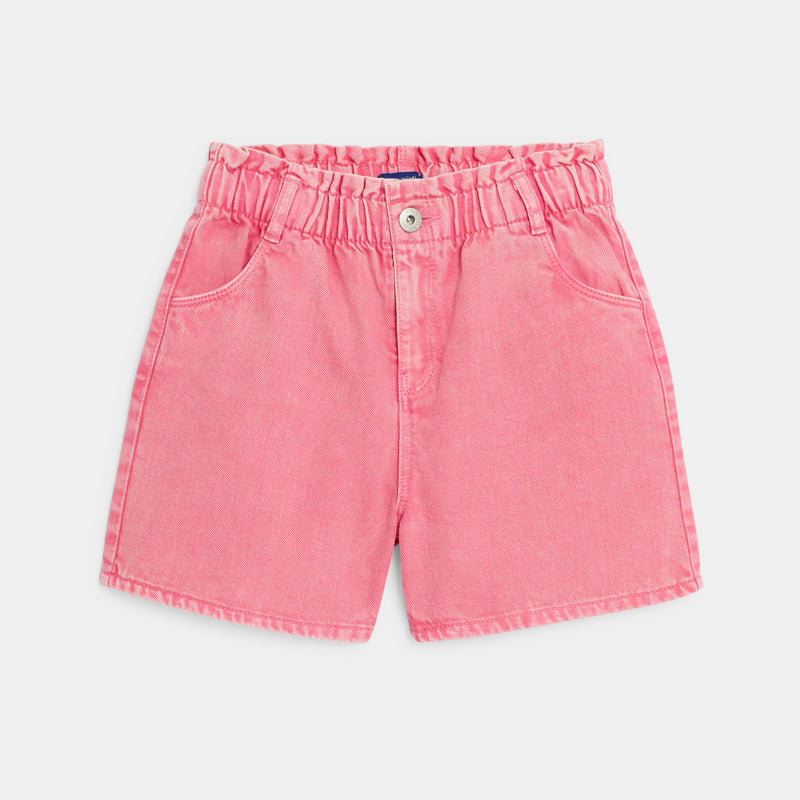 Tüdrukute MOM FIT teksashortsid, roosad