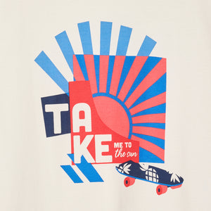 Poiste T-särk TAKE ME TO THE SUN, valge