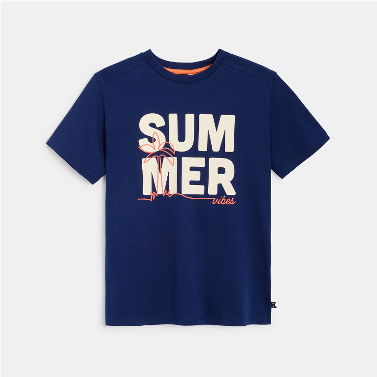Poiste T-särk SUMMER VIBES, tumesinine