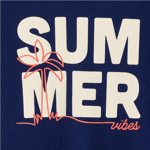 Poiste T-särk SUMMER VIBES, tumesinine