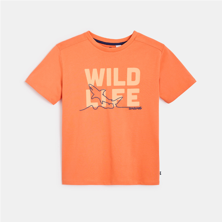 Poiste T-särk WILDLIFE WAVES, oranž