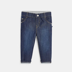 Beebipoiste soonikvärvliga teksapüksid, denim dark blue