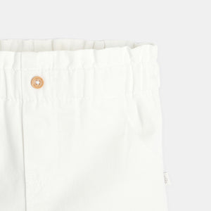 Beebitüdrukute 'paperbag' lühikesed püksid, valged