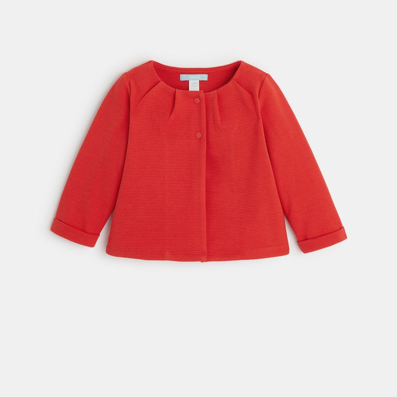 Beebitüdrukute kardiganilõikeline jakk, punane