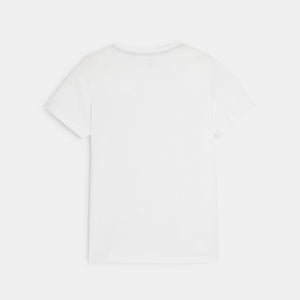 Poiste ühevärviline lihtne T-särk, valge