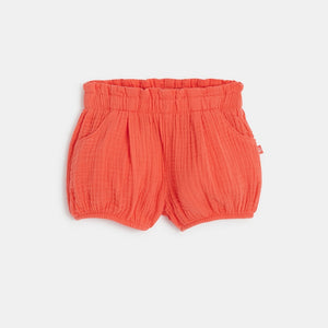 Beebitüdrukute vahvelkangast lühikesed püksid, oranžid