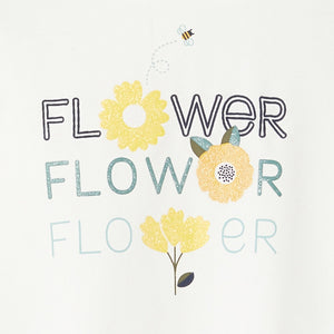 Beebitüdrukute lillemotiividega p/v T-särk FLOWER